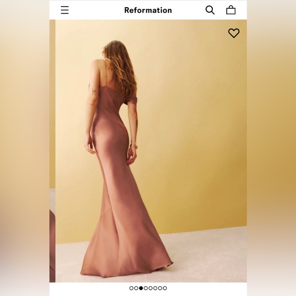 Reformation praline silk dress. Sold out online in this color and size. - Picture 2 of 4